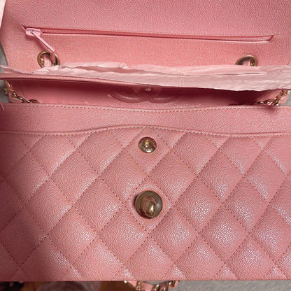 CHANEL CLASSIC FLAP | SMALL CAVIAR IRIDESCENT PINK LGHW