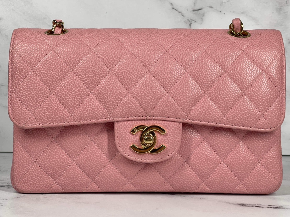 CHANEL CLASSIC BAG / SMALL PINK CAVIAR 24K GHW