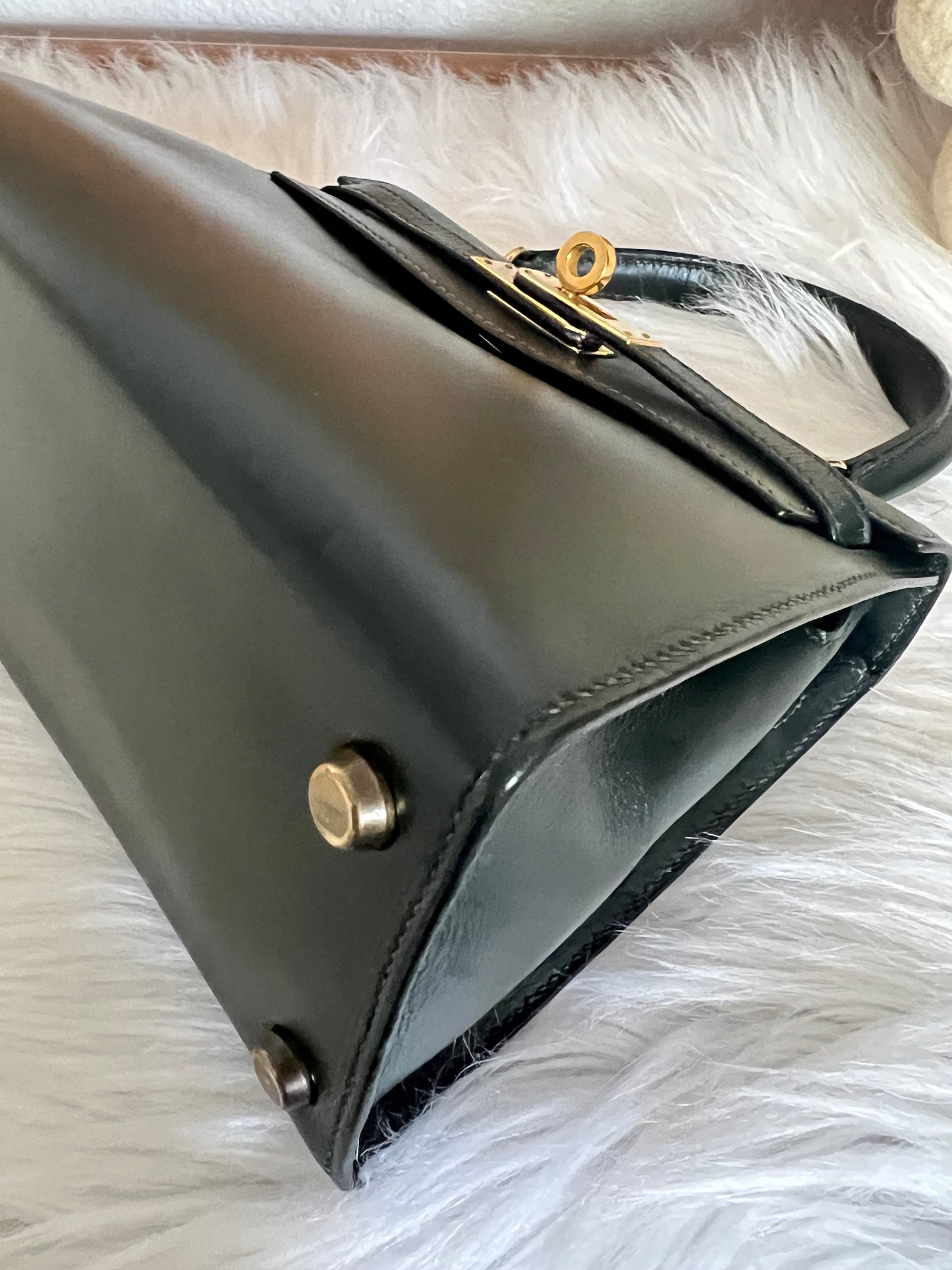 HERMES KELLY 20 | BOX CALF GREEN GHW