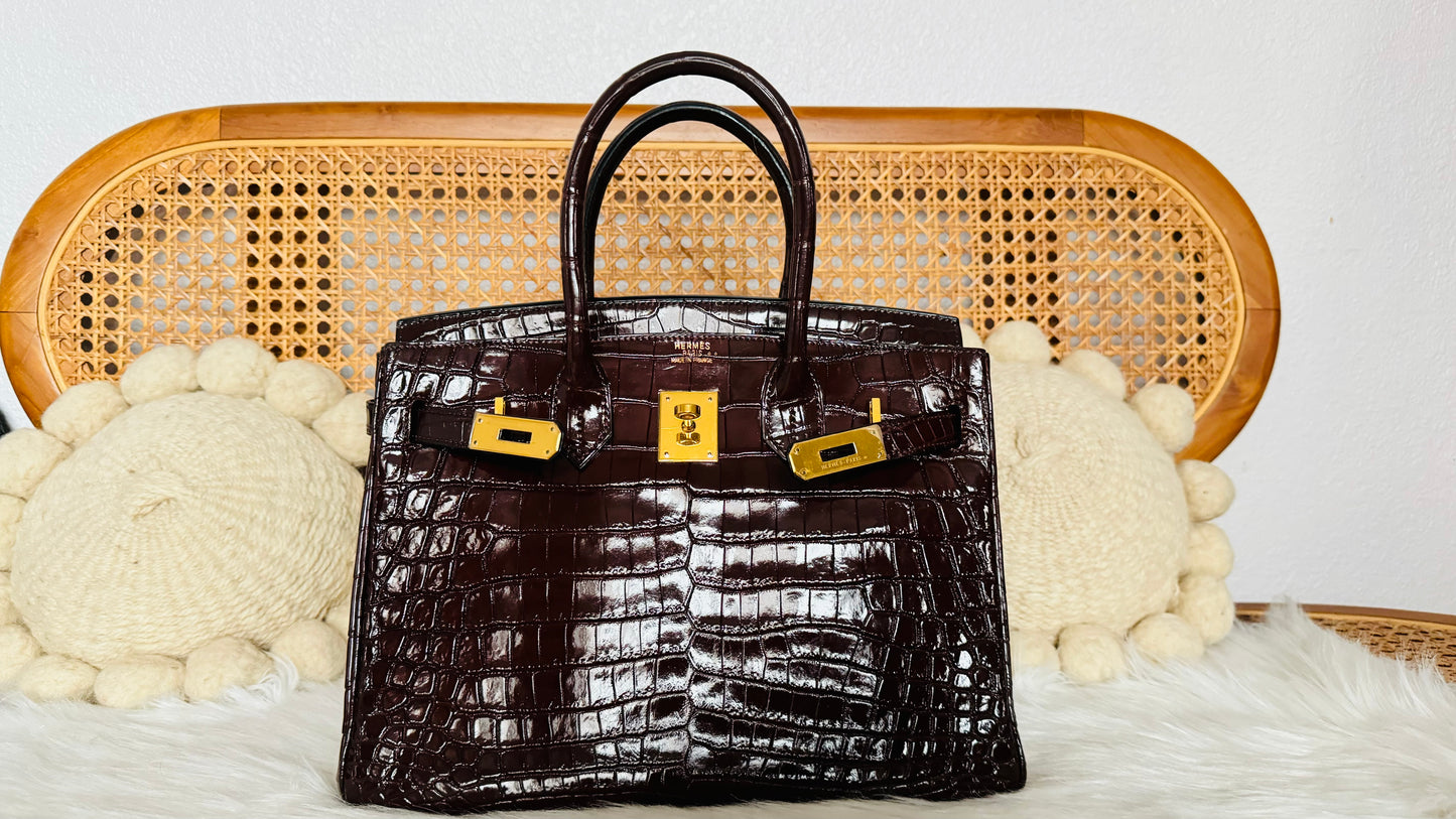 HERMES BIRKIN 30 | HAVANE NILOTICUS CROCODILE SHINY GHW