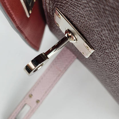 HERMES MINI KELLY II | EPSOM MAUVE PALE BLACK ROUGE H