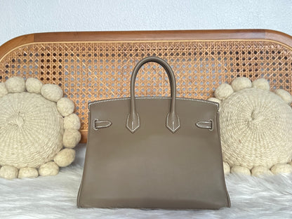 HERMES BIRKIN 25 | ETOUPE SWIFT GHW