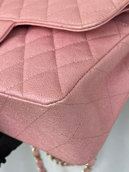 CHANEL CLASSIC FLAP | SMALL CAVIAR IRIDESCENT PINK LGHW