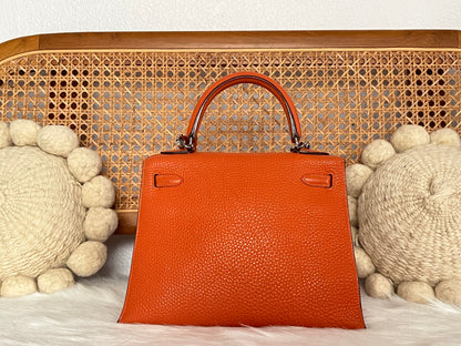 HERMES KELLY 25 | TOGO SELLIER GULLIOCHE PHW ORANGE