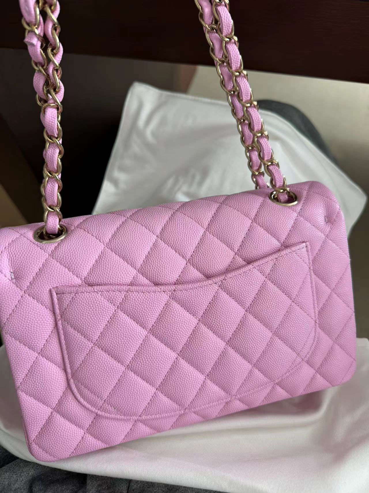 CHANEL CLASSIC BAG / SMALL PINK CAVIAR LGHW