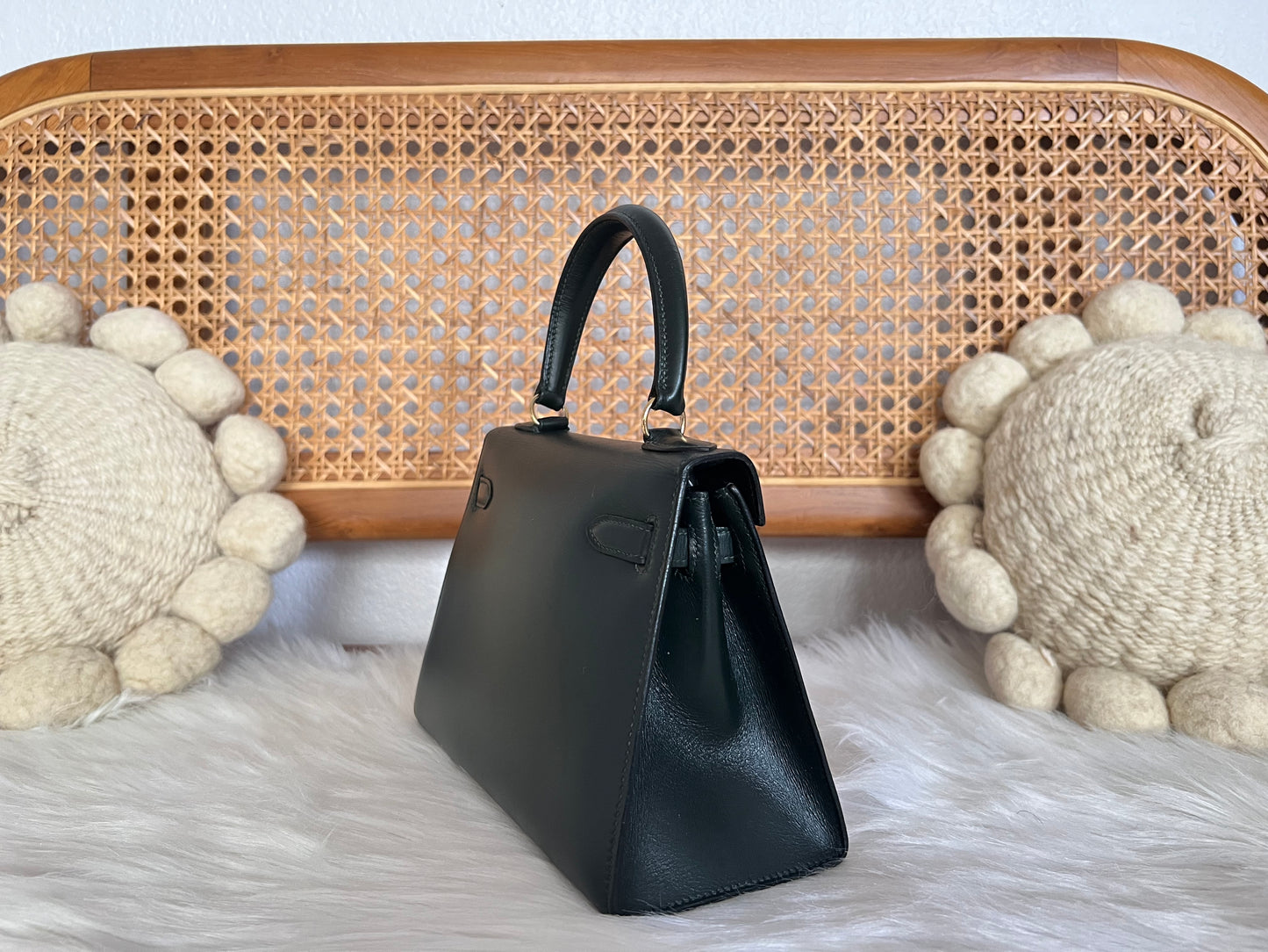 HERMES KELLY 20 | BOX CALF GREEN GHW