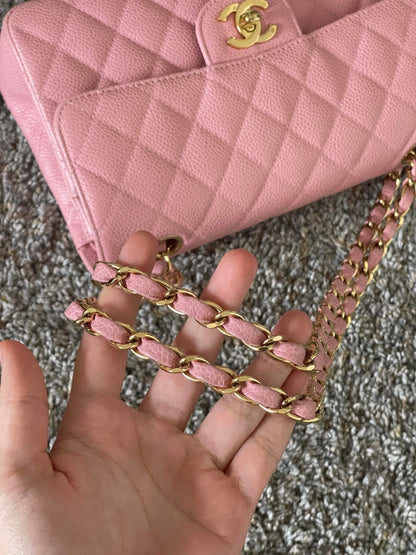 CHANEL CLASSIC BAG / SMALL PINK CAVIAR 24K GHW