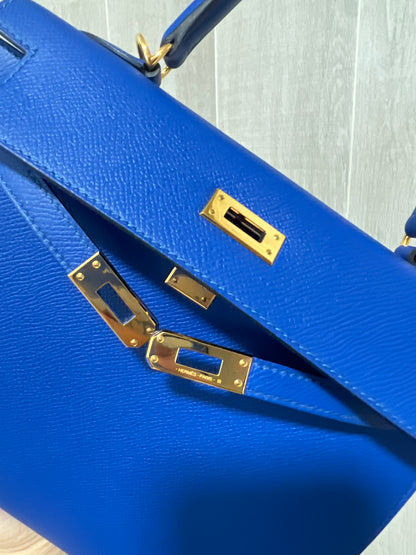 HERMES KELLY 25 | EPSOM BLUE ROYALE GHW