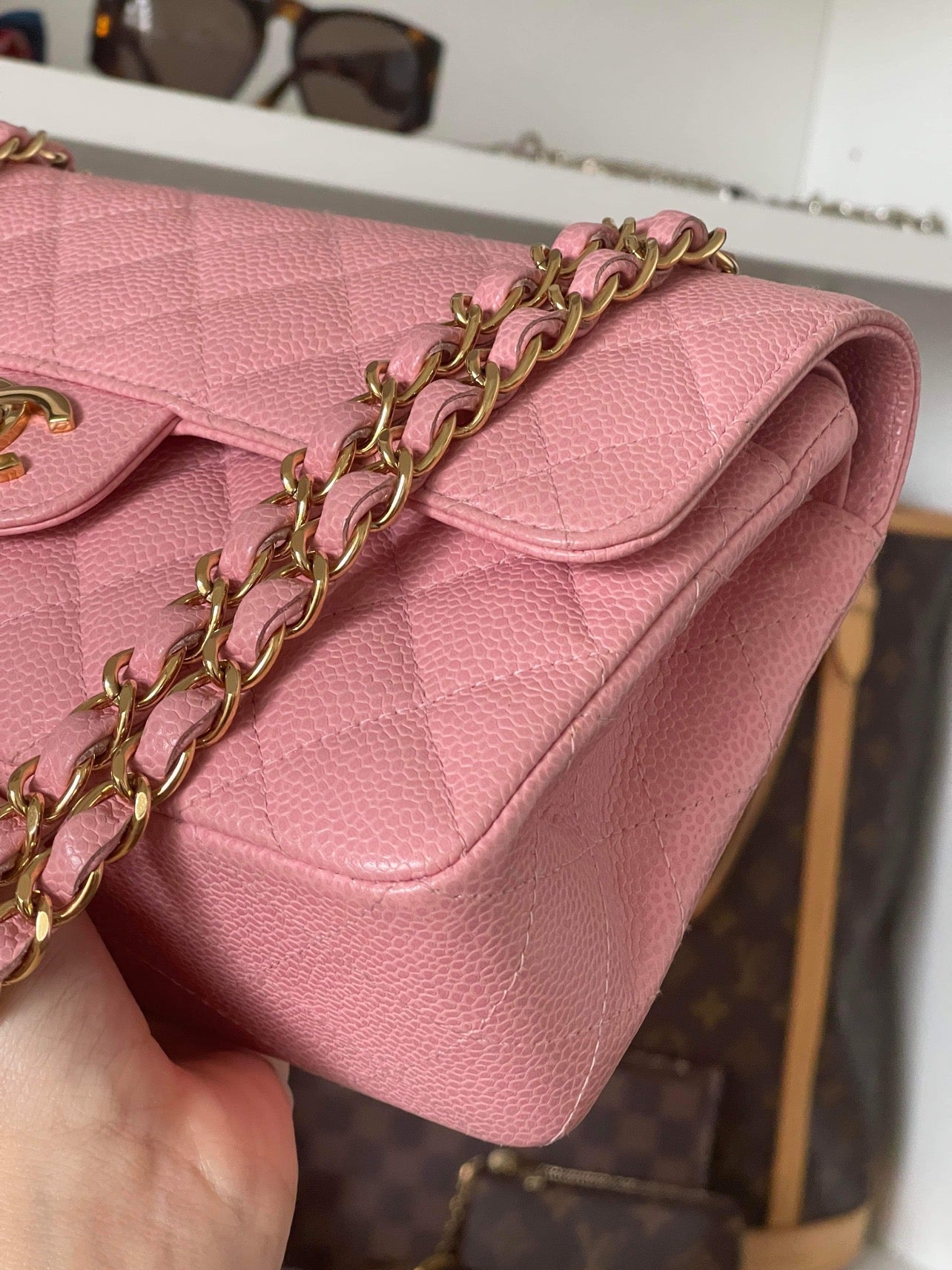 CHANEL CLASSIC BAG / SMALL PINK CAVIAR 24K GHW