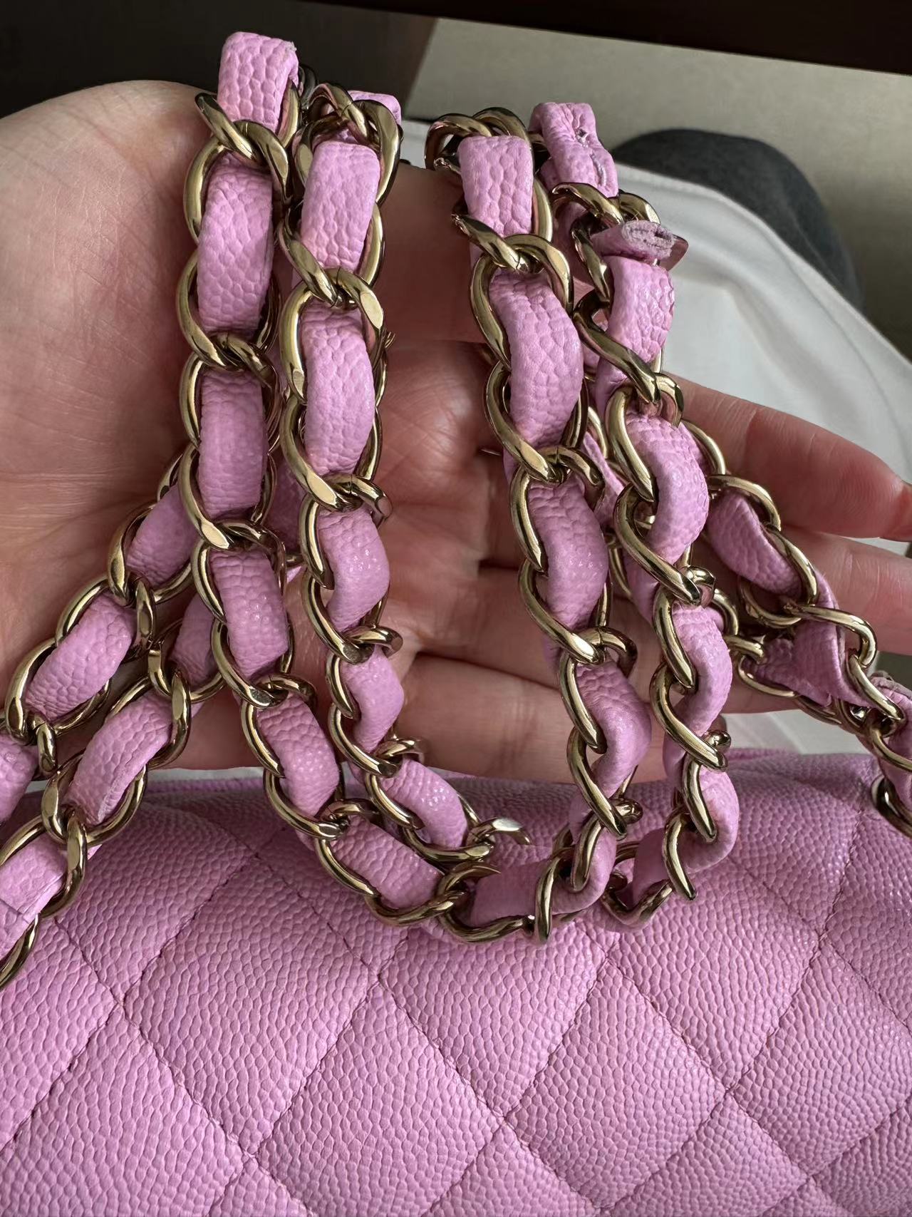 CHANEL CLASSIC BAG / SMALL PINK CAVIAR LGHW