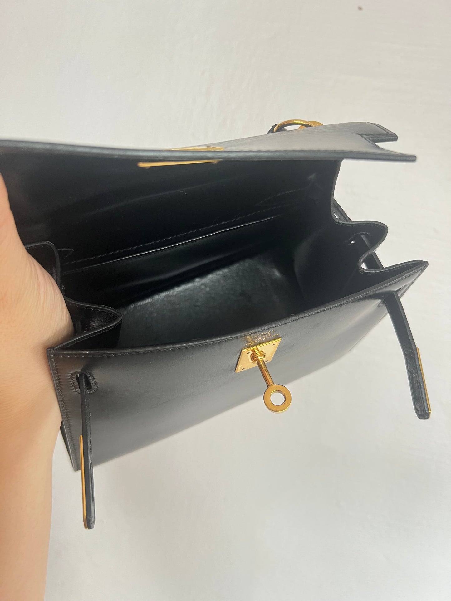 HERMES KELLY 20 | MINI BLACK BOX GHW