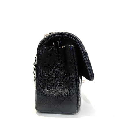 CHANEL CLASSIC BAG / MINI RECTANGLE BLACK CAVIAR SHW