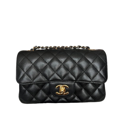 CHANEL CLASSIC FLAP | MINI RECTANGLE CAVIAR BLACK LGHW