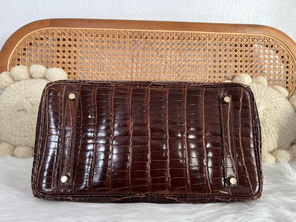 HERMES BIRKIN 35 | BROWN POROSUS CROCODILE SHINY GHW