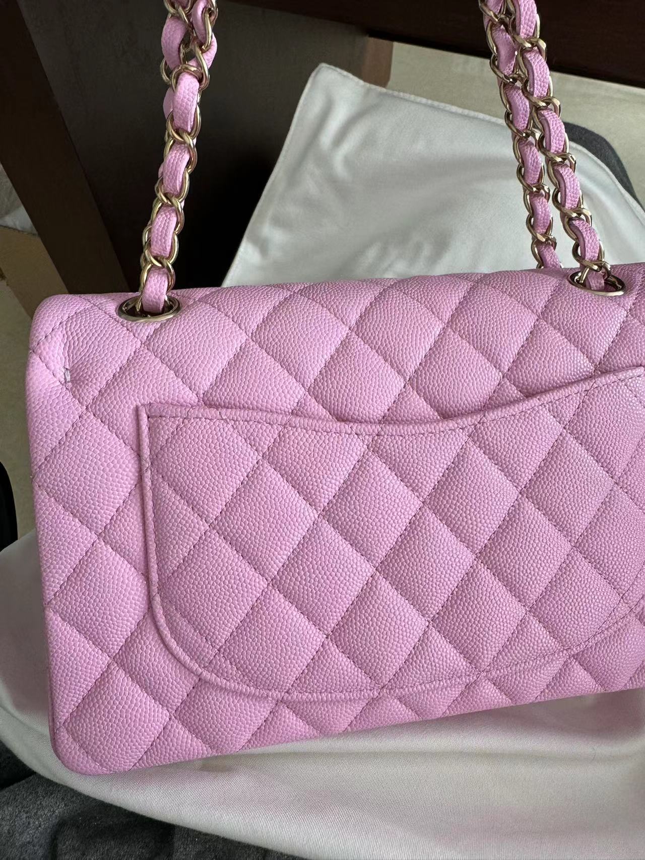 CHANEL CLASSIC BAG / SMALL PINK CAVIAR LGHW