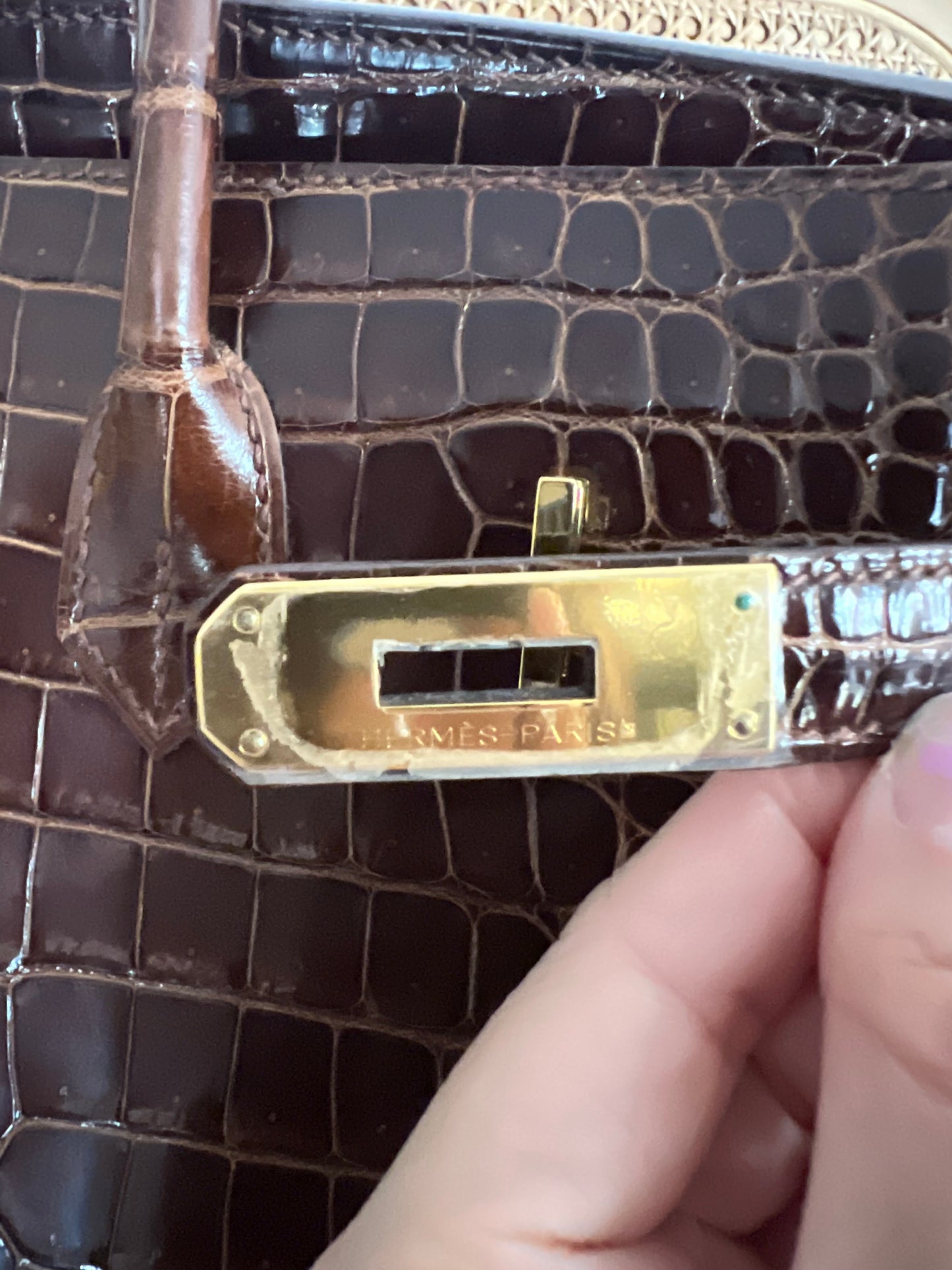 HERMES BIRKIN 35 | BROWN POROSUS CROCODILE SHINY GHW