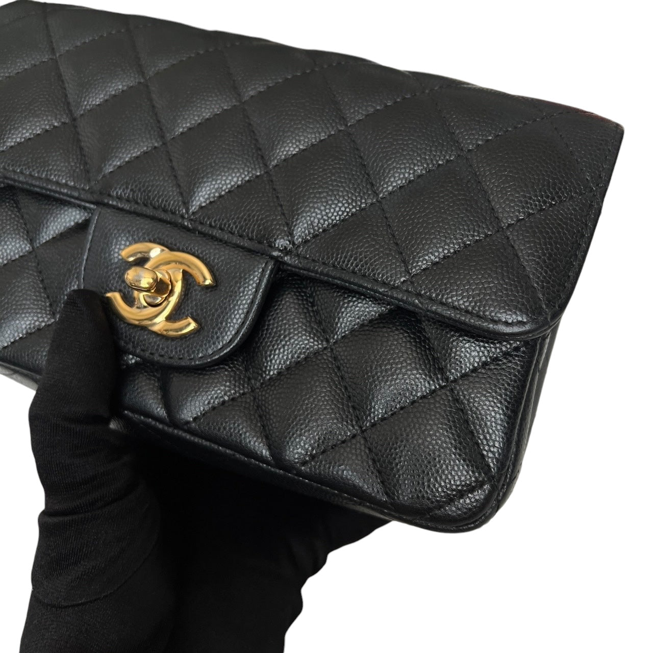 CHANEL CLASSIC FLAP | MINI RECTANGLE CAVIAR BLACK LGHW