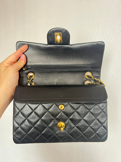 CHANEL CLASSIC BAG / 23CM BLACK LAMBSKIN 24K GHW