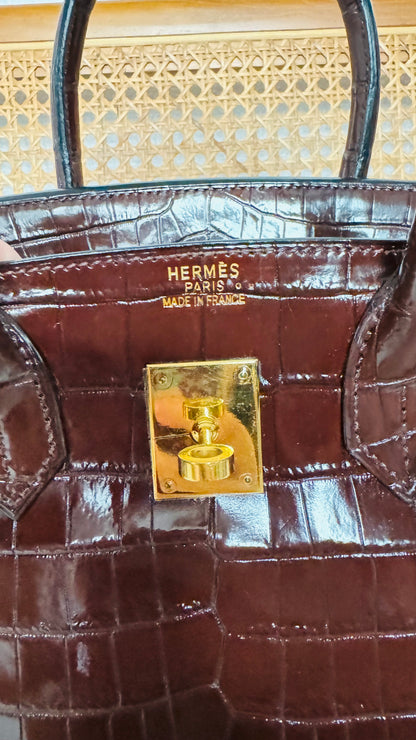 HERMES BIRKIN 30 | HAVANE NILOTICUS CROCODILE SHINY GHW