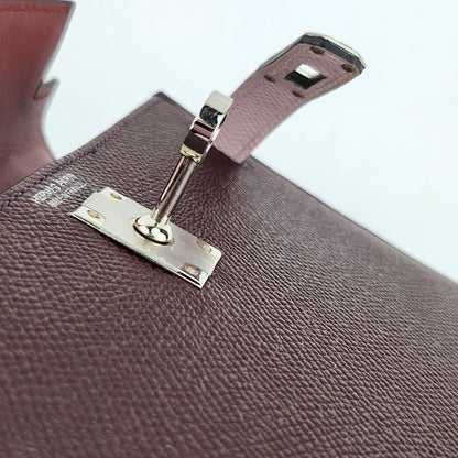 HERMES MINI KELLY II | EPSOM MAUVE PALE BLACK ROUGE H