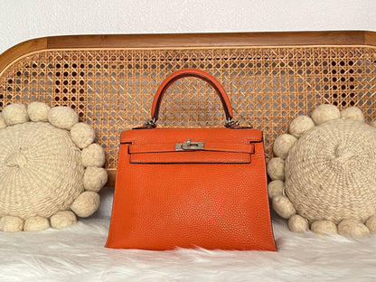 HERMES KELLY 25 | TOGO SELLIER GULLIOCHE PHW ORANGE