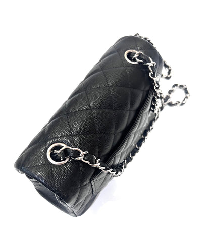 CHANEL CLASSIC BAG / MINI RECTANGLE BLACK CAVIAR SHW