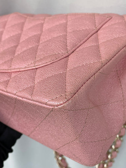 CHANEL CLASSIC FLAP | SMALL CAVIAR IRIDESCENT PINK LGHW