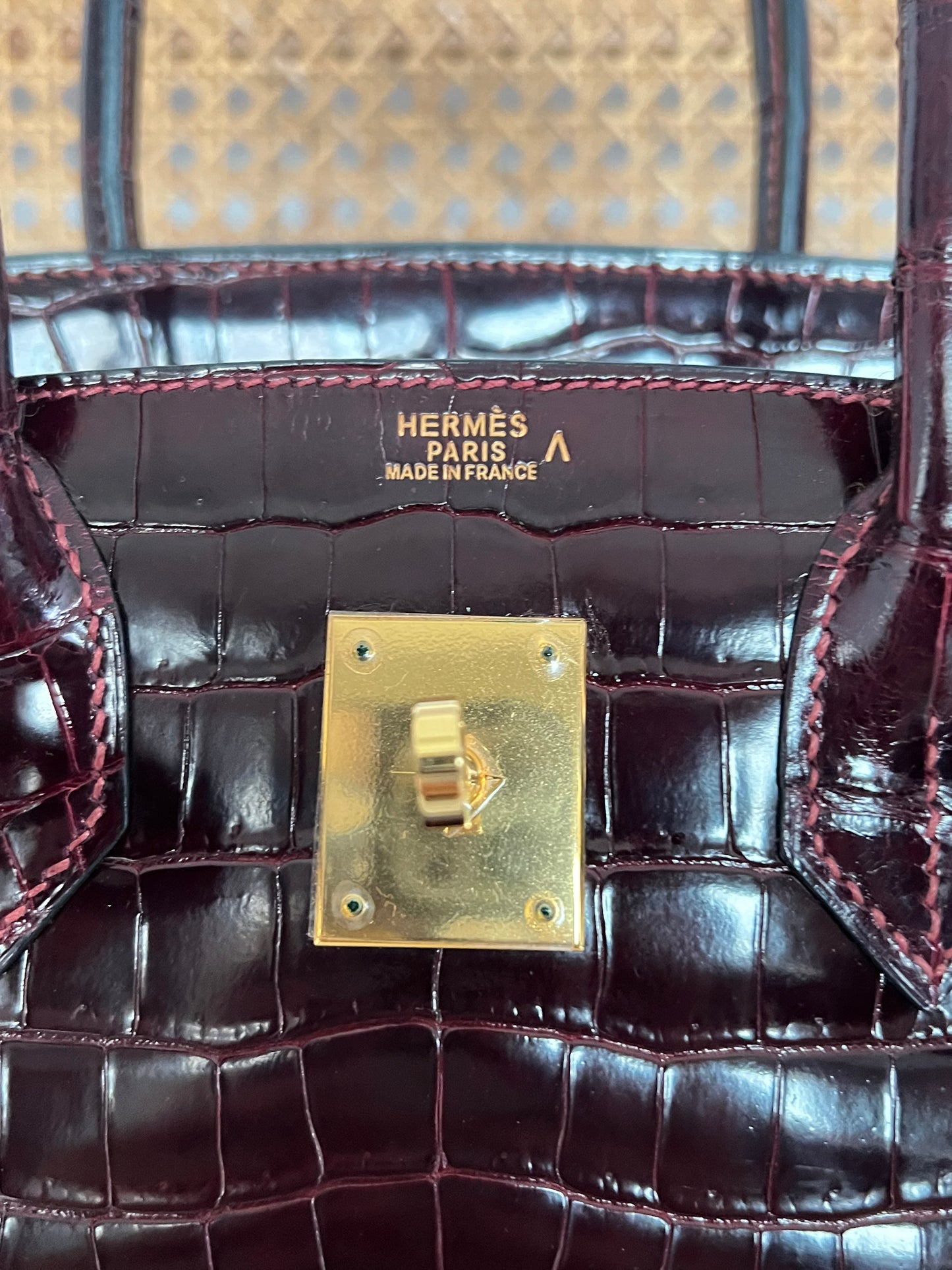 HERMES BIRKIN 30 | BURGUNDY POROSUS CROCODILE SHINY GHW