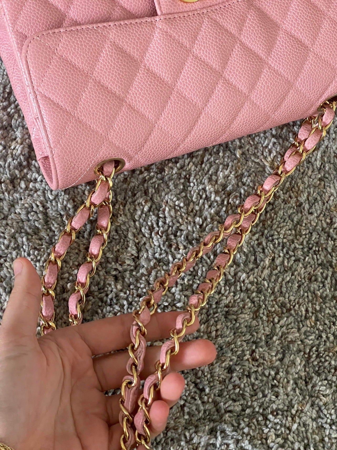 CHANEL CLASSIC BAG / SMALL PINK CAVIAR 24K GHW