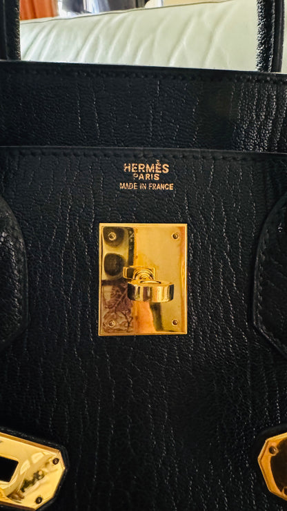 HERMES HAC 32 | CHEVRE BLACK GHW