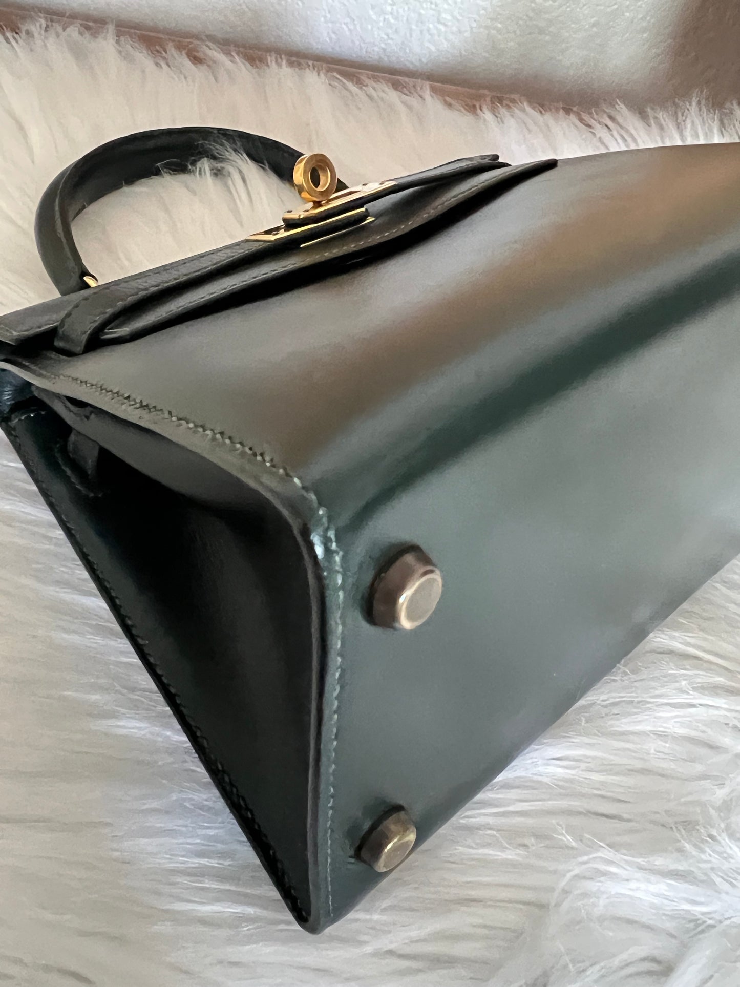 HERMES KELLY 20 | BOX CALF GREEN GHW