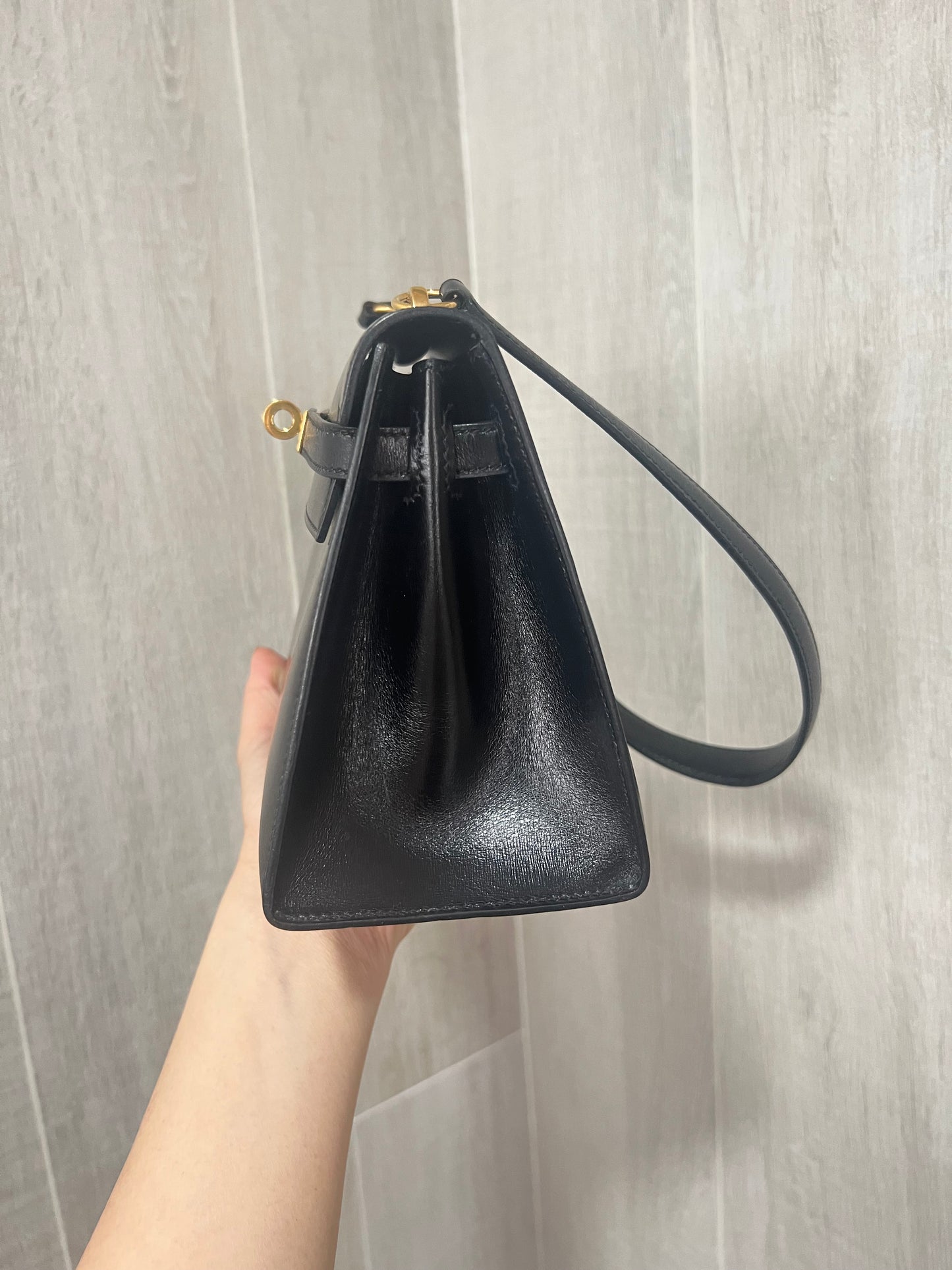 HERMES KELLY 20 | MINI BLACK BOX GHW