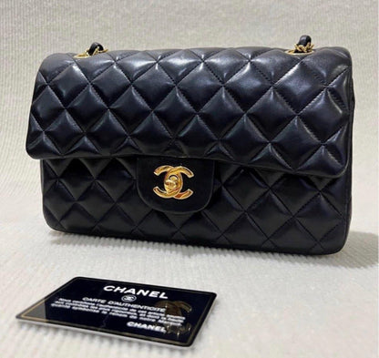 CHANEL CLASSIC BAG / 23CM BLACK LAMBSKIN 24K GHW