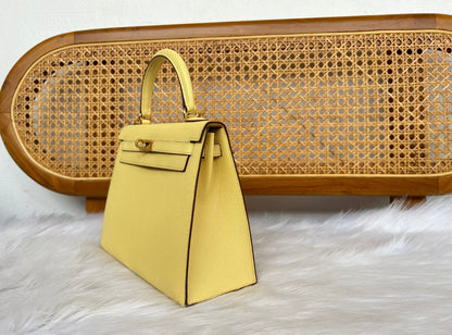 HERMES KELLY 25 | JAUNE POUSSIN EPSOM GHW