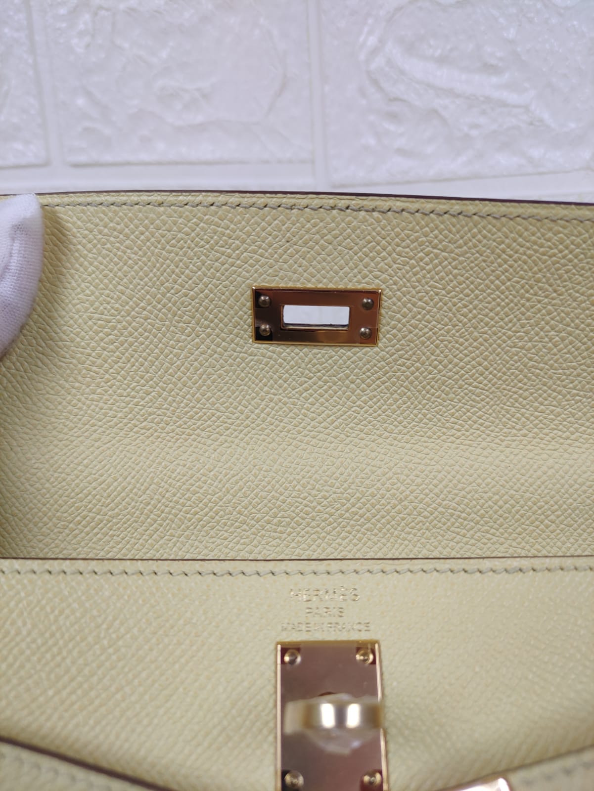 HERMES KELLY 25 | JAUNE POUSSIN EPSOM GHW