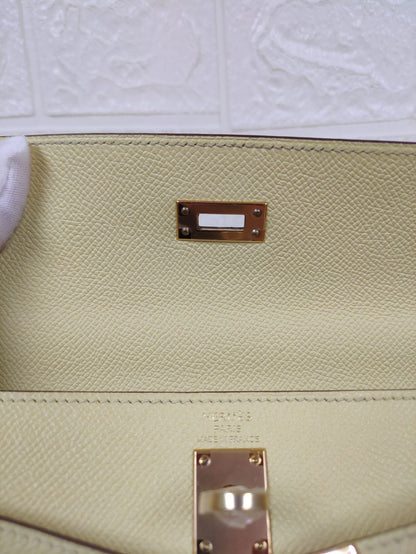 HERMES KELLY 25 | JAUNE POUSSIN EPSOM GHW