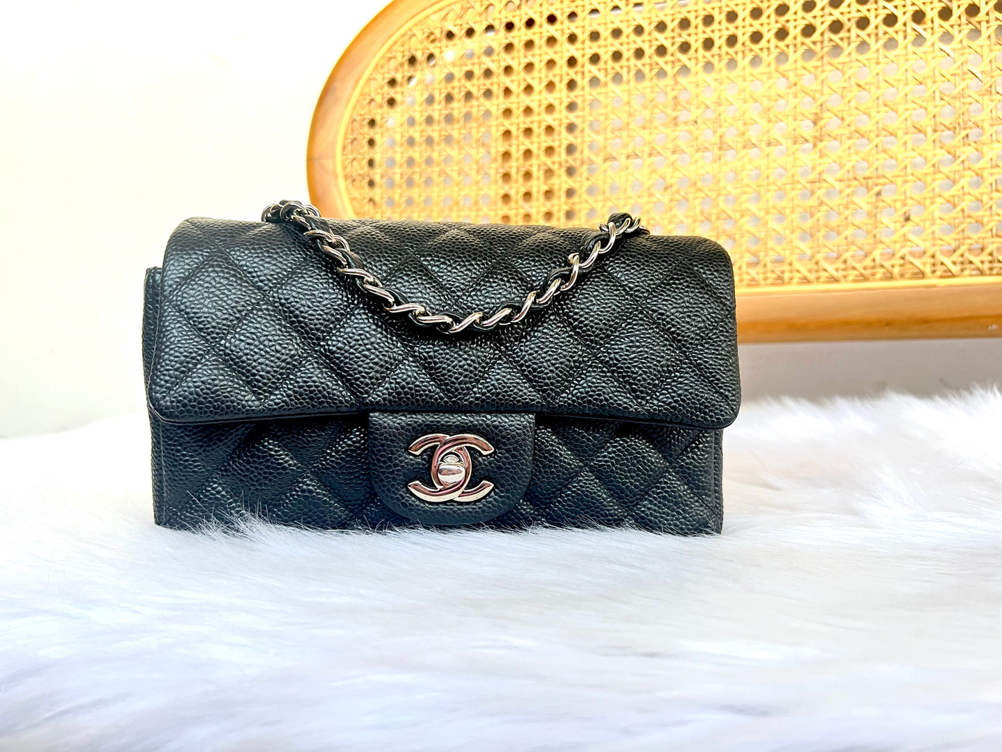 CHANEL MINI RECTANGLE | BLACK CAVIAR SHW