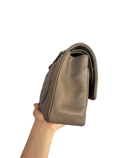 CHANEL CLASSIC FLAP BAG | 11C TAUPE MEDIUM CAVIAR SHW