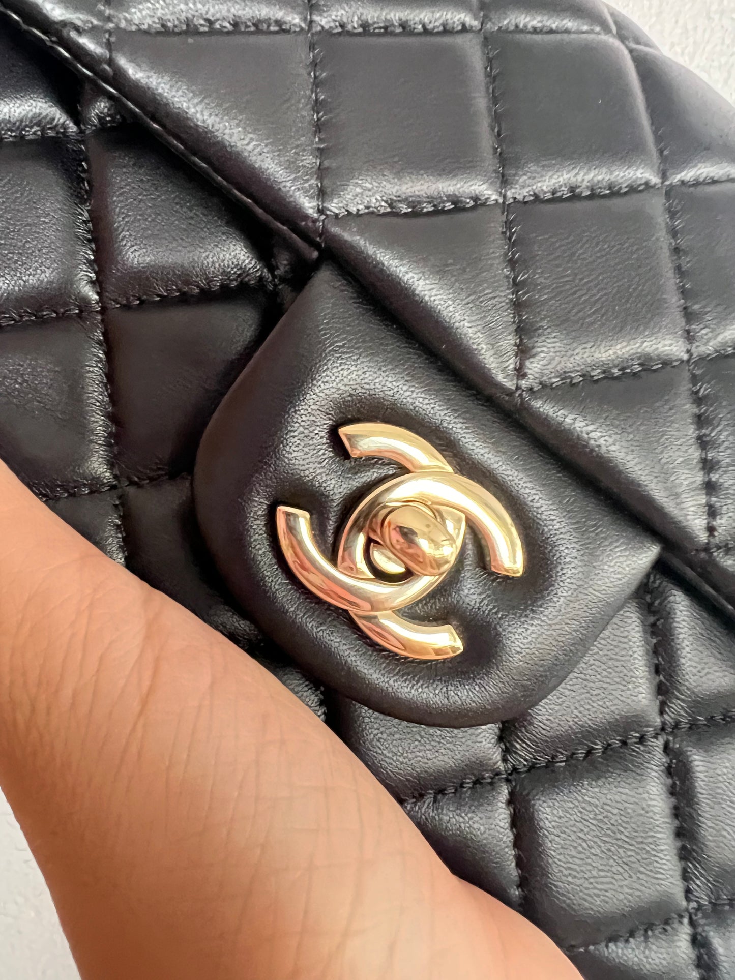 CHANEL MINI RECTANGLE | BLACK LAMBSKIN LGHW