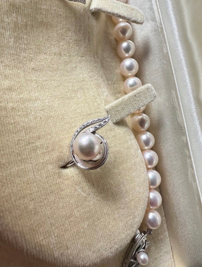 MIKIMOTO PEARL K14 NECKLACE WITH EARRINGS SET