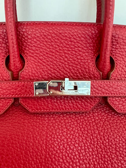 HERMES HAC BIRKIN | FJORD ROUGE VIF PHW