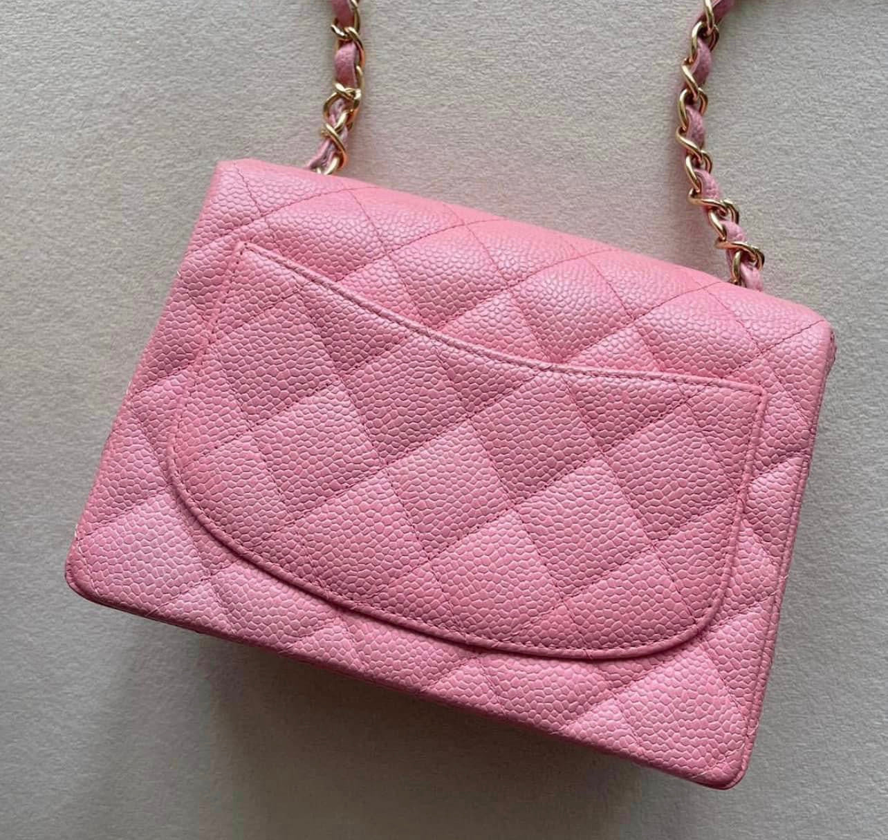 CHANEL MINI SQUARE | SERIES 8 PINK SAKURA CAVIAR 24K GHW