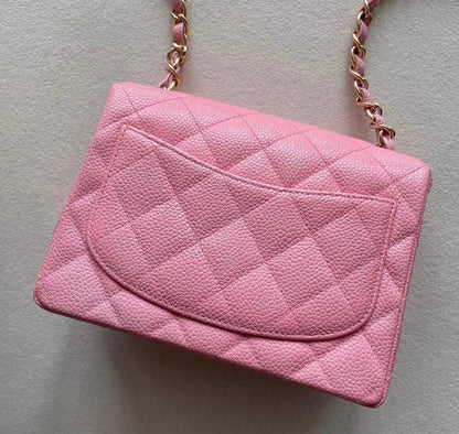 CHANEL MINI SQUARE | SERIES 8 PINK SAKURA CAVIAR 24K GHW