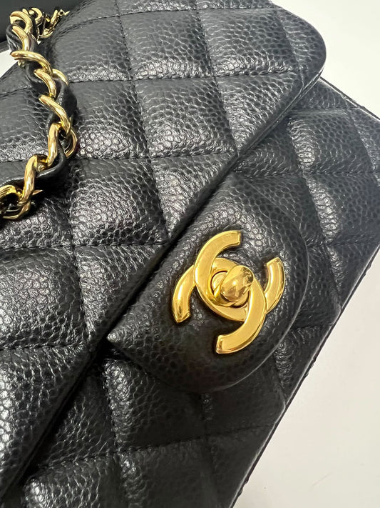 CHANEL MININ SQUARE | BLACK CAVIAR GHW