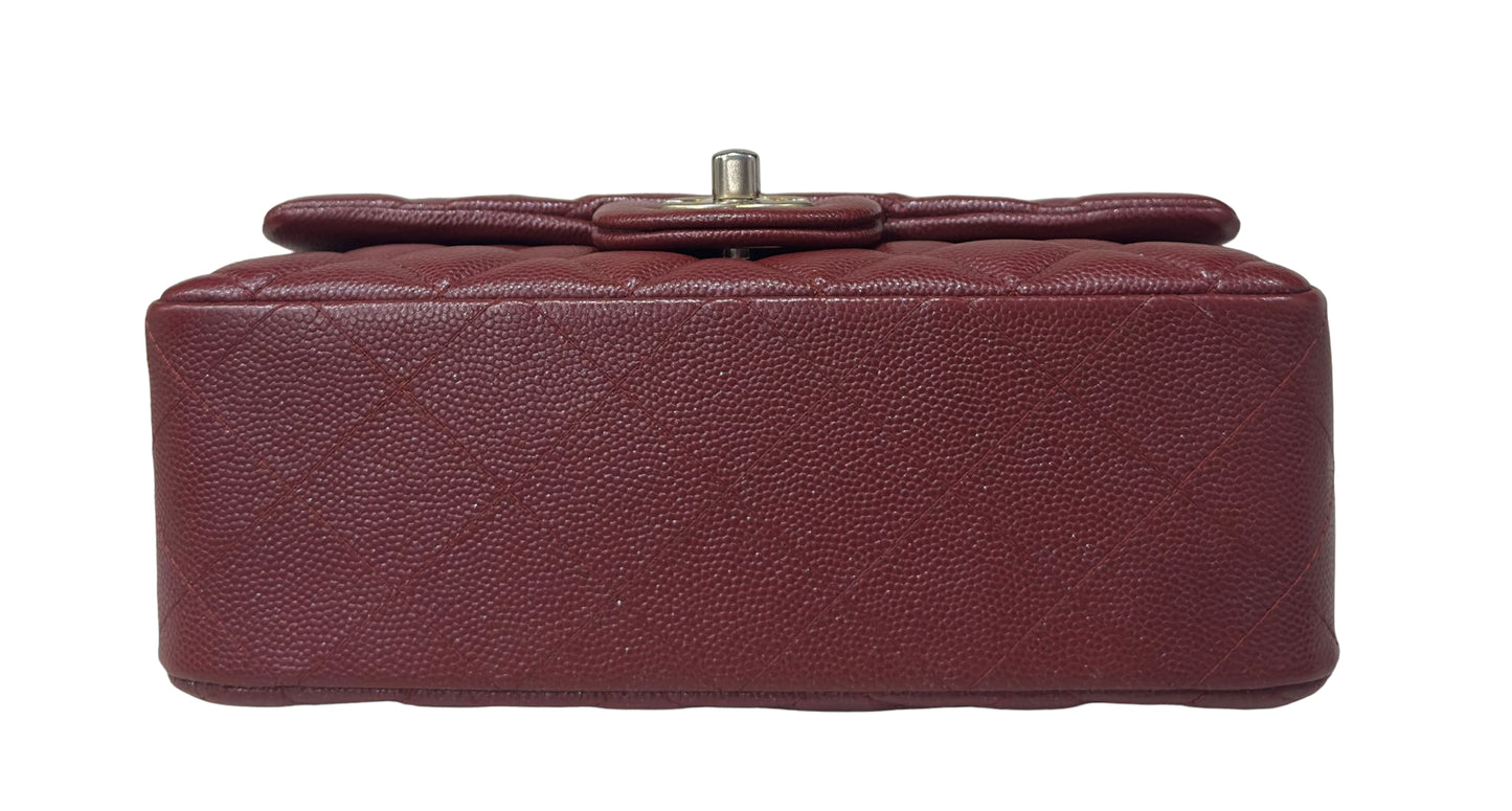 CHANEL MINI RECTANGLE | BURGUNDY CAVIAR AGED GHW