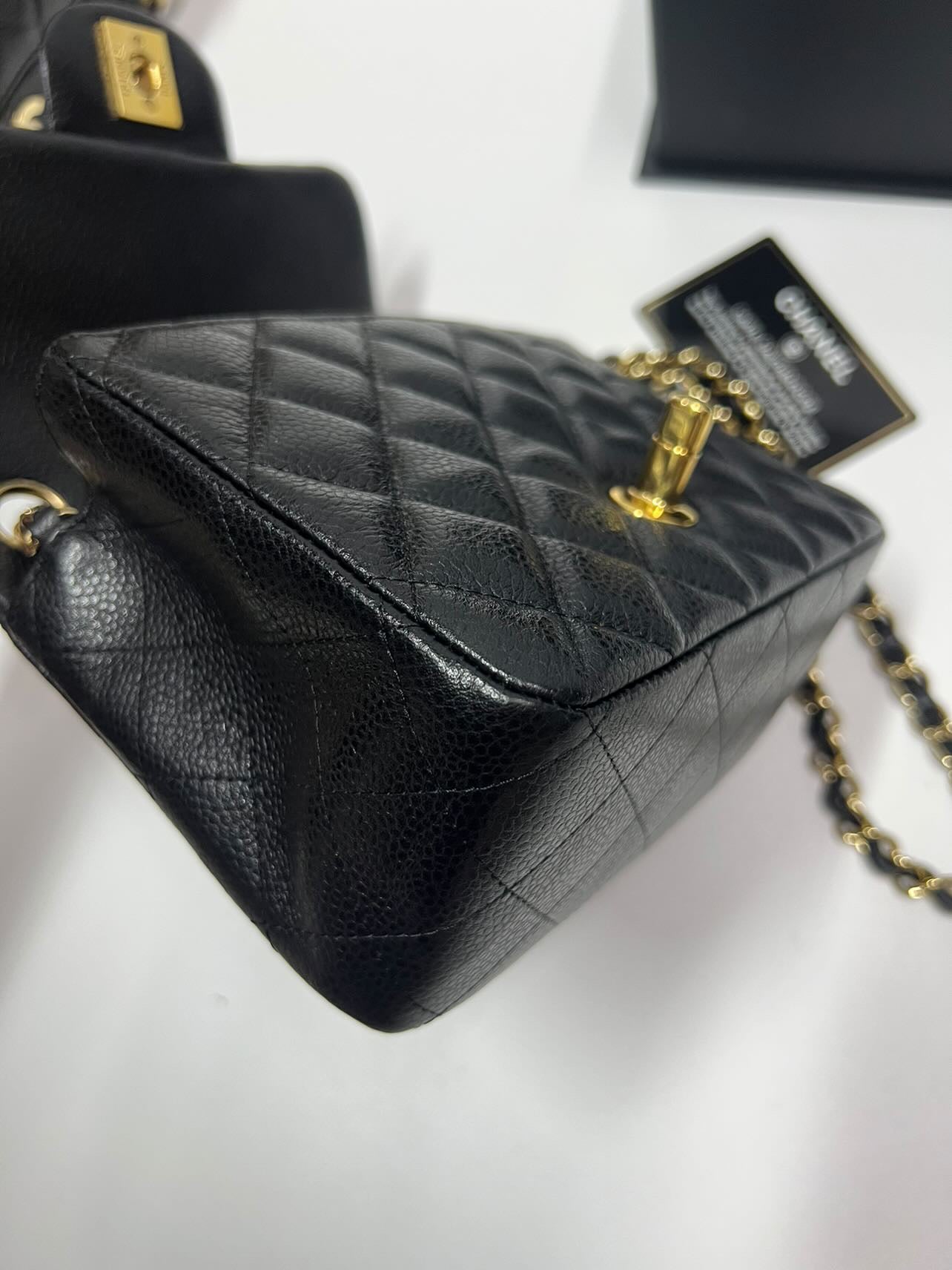 CHANEL MININ SQUARE | BLACK CAVIAR GHW