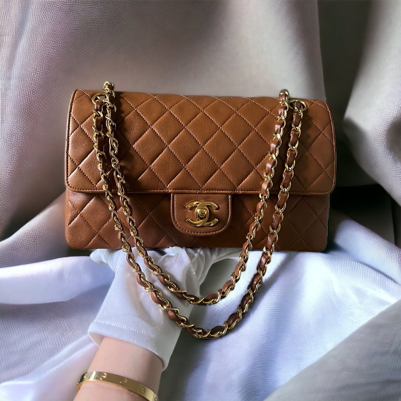 CHANEL MEDIUM FLAP | SERIES 1 CARAMEL BROWN 24K GHW