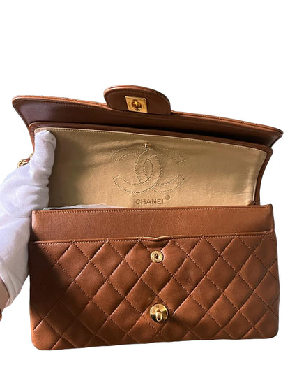 CHANEL MEDIUM FLAP | SERIES 1 CARAMEL BROWN 24K GHW