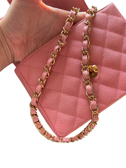 CHANEL MINI SQUARE | SERIES 8 PINK SAKURA CAVIAR 24K GHW