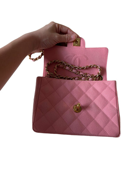 CHANEL MINI SQUARE | SERIES 8 PINK SAKURA CAVIAR 24K GHW